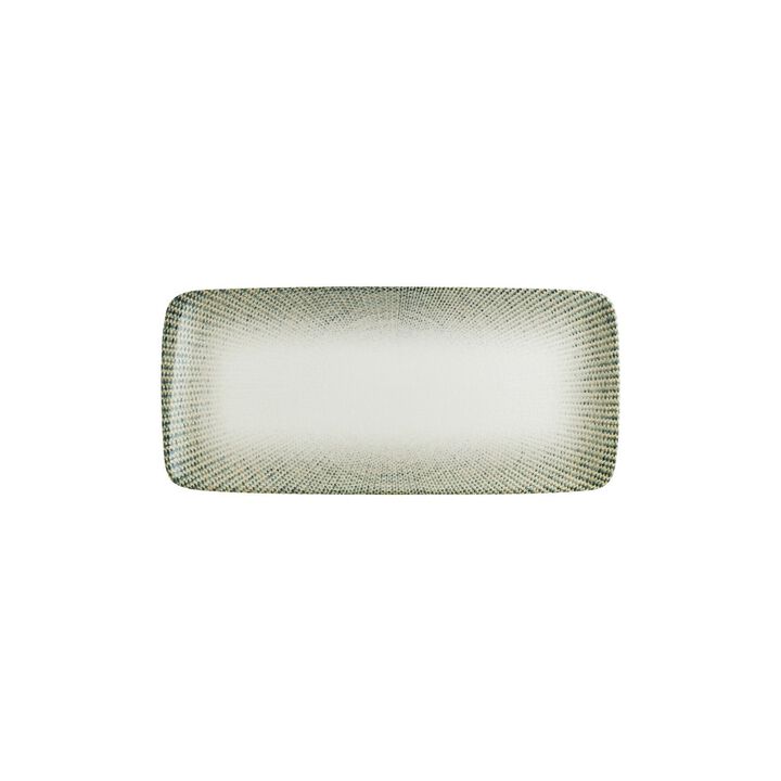 Sway 13.5" x 6" x h:0.75" Rectangular Decorated Porcelain Platter