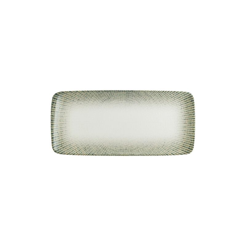 Sway 13.5" x 6" x h:0.75" Rectangular Decorated Porcelain Platter