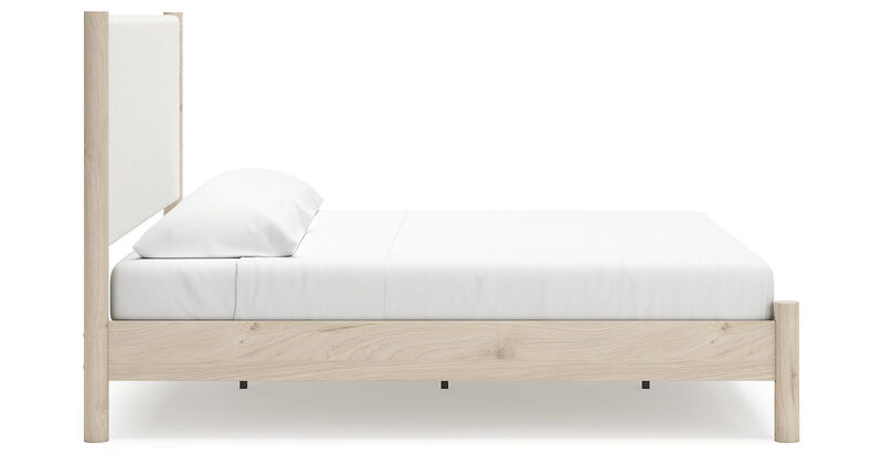 King Upholstered Panel Bed