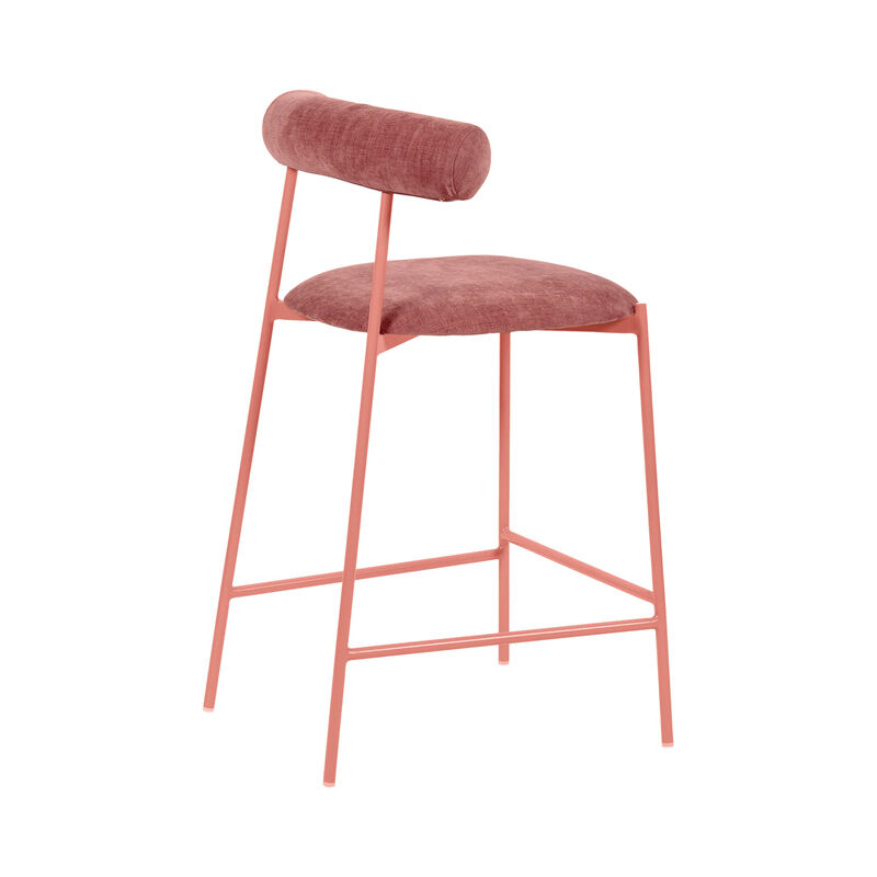 Liliana Mauve Velvet Counter Stool