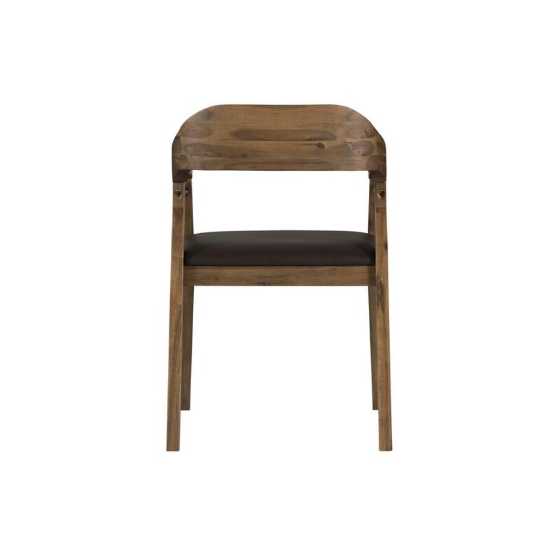 Boraam Rasmus Dining Arm Chair, Chestnut Wire-Brush