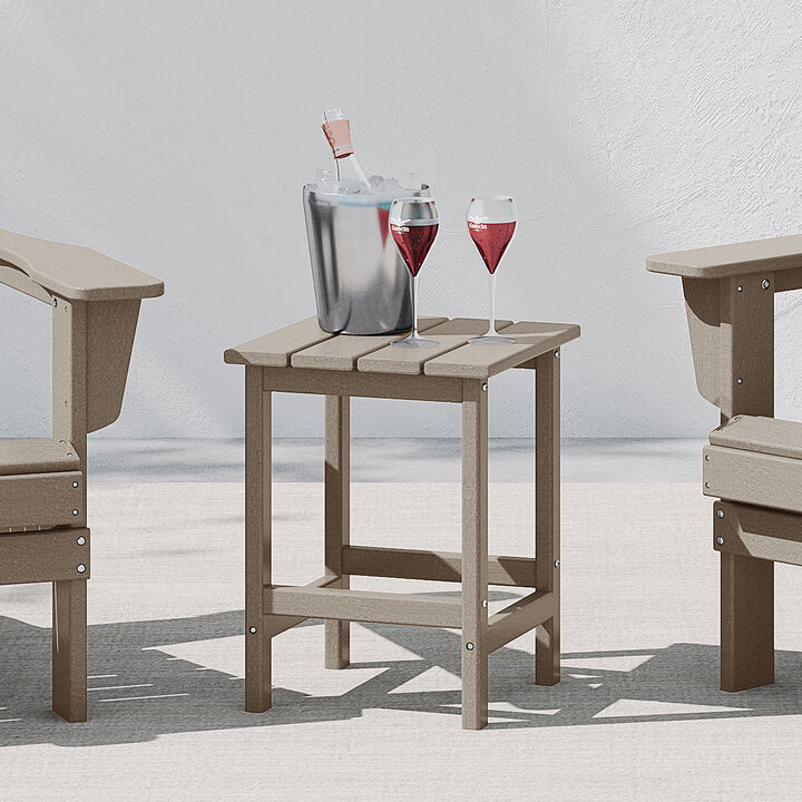 WestinTrends Westintrends 14" square outdoor Side table for Adirondack chair