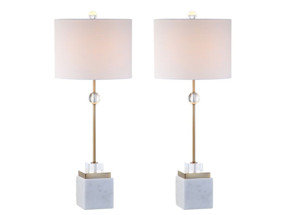 Dawson Marble/Crystal LED Table Lamp