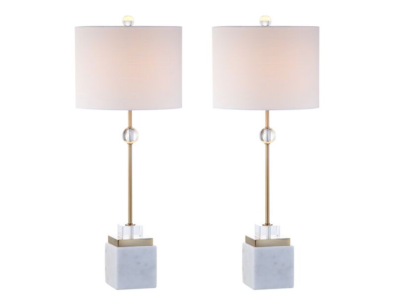 Dawson Marble/Crystal LED Table Lamp