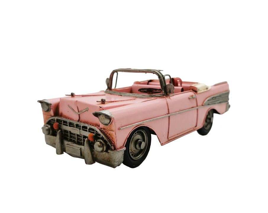 Pink Classic Convertible Car Metal Model