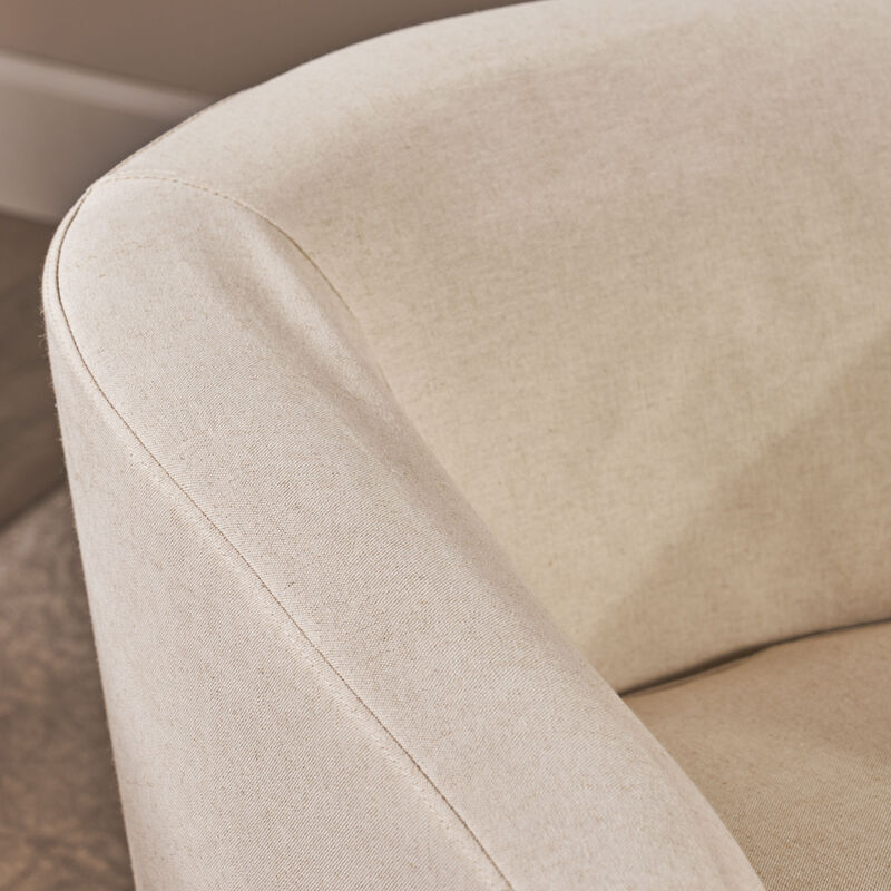 Merax Fabric Swivel Accent Chair with Washable Cover