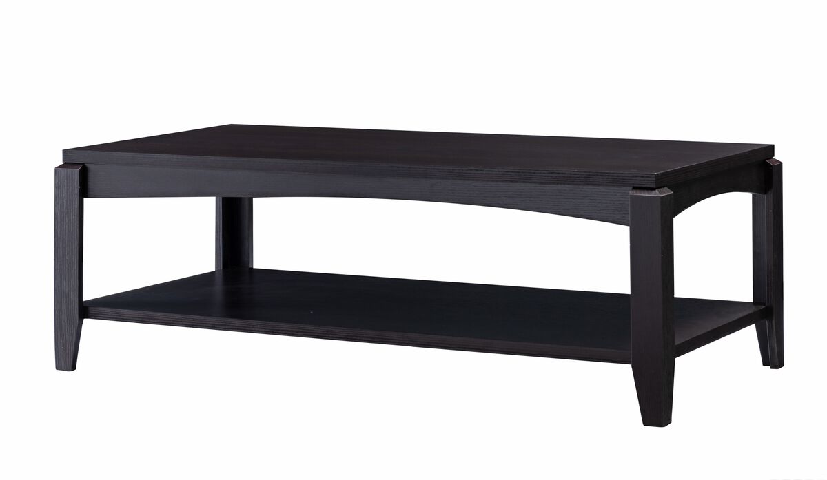 Red Cocoa Coffee Table with Bottom Storage Compartment