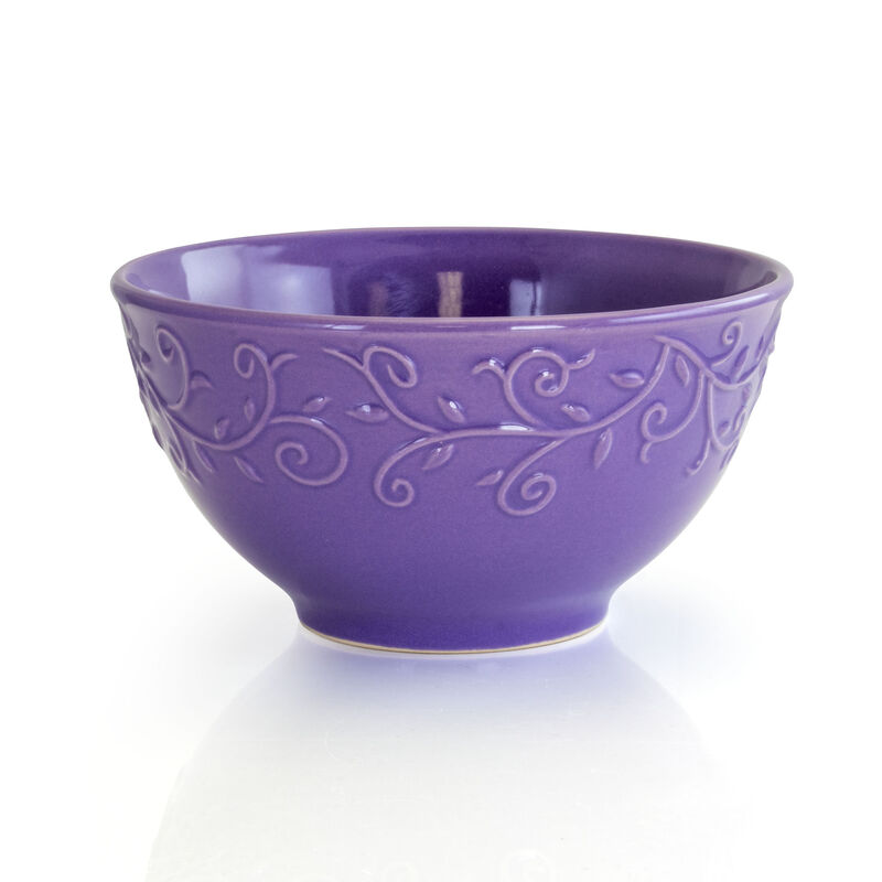 Elama Lilac Fields 16-Piece Dinnerware Set