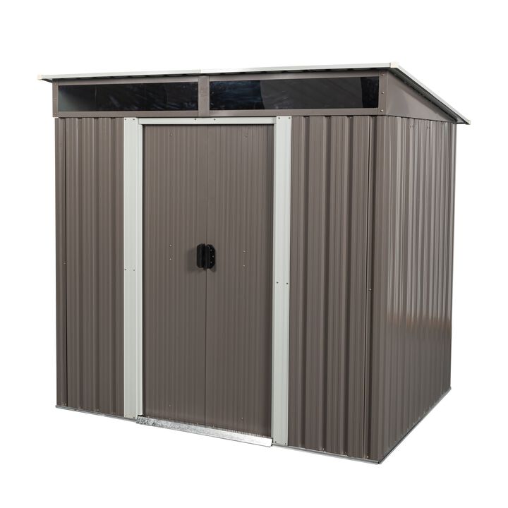 MONDAWE 6 ft. W x 5 ft. D Metal Outdoor Storage Shed, Tool Room with Base Vent 30 sq. ft. for Backyard