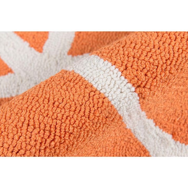 Novogratz Contemporary Round Area Rug, Orange, 3' X 3' Round