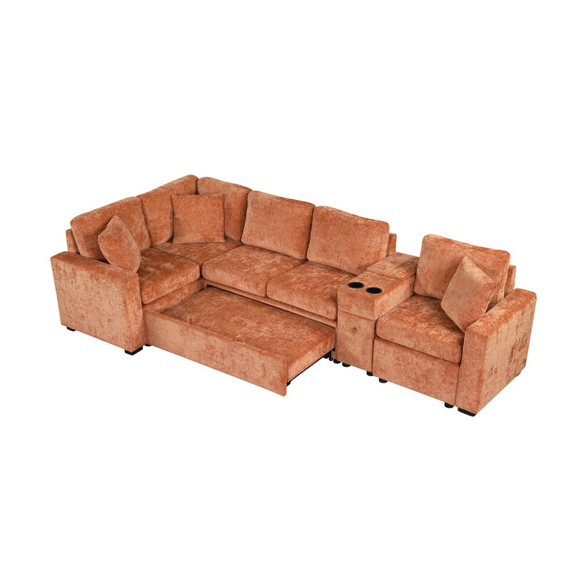 Merax L-shaped Convertible Sectional Sofa Sleeper