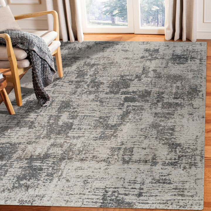 Yasmin Clarise Beige Abstract Polyester Area Rug 7'10" x 10'6"
