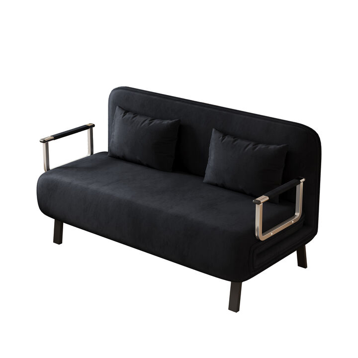 Merax Tri-Fold Sleeper Sofa  Loveseat with Adjustable Backrest