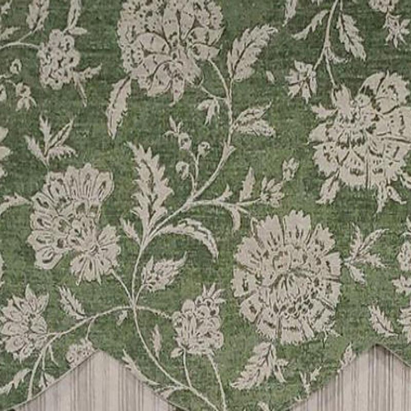 RLF Home Luxurious Modern Design Classic Basanti Petticoat Style Window Valance 50" x 15" Navy