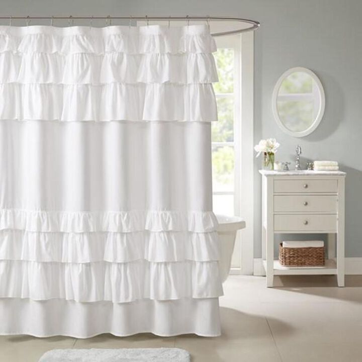 Belen Kox DelicateRuffles Polyester Shower Curtain, Belen Kox