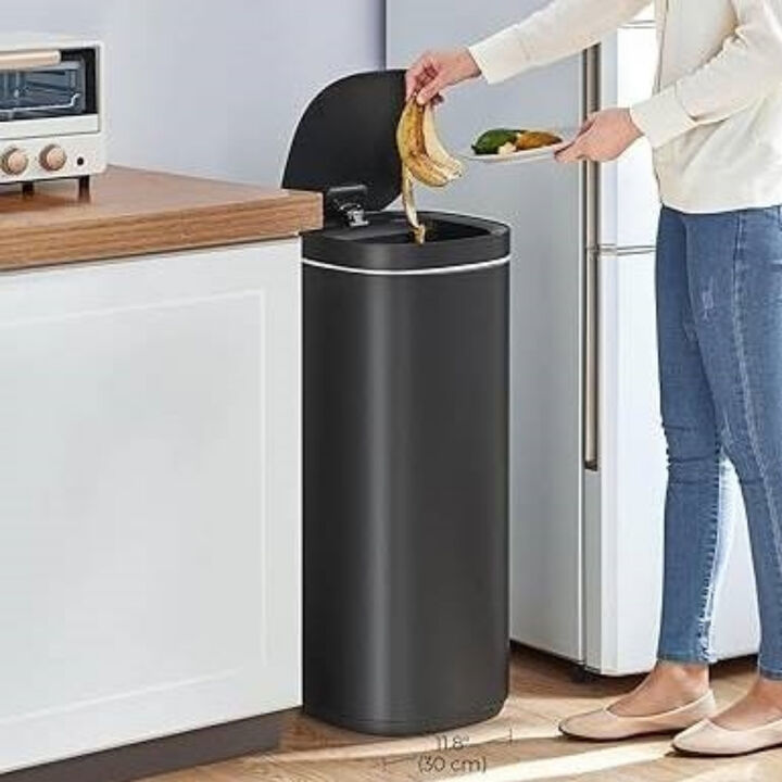Touchless 13-Gallon Trash Can – Motion Activated with Ozone Odor Control and Lid