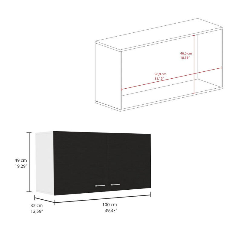 Wall Cabinet Toran, Kitchen, Black