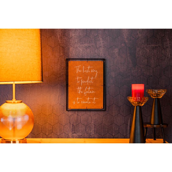 Create Future Frame (Set of 2) – Elegant Metal and Faux Leather Frames for Contemporary Home Decor