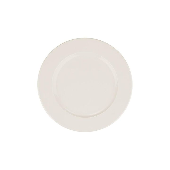 Banquet dia.6.5" Round Warm White Porcelain Plate (Set of 4)
