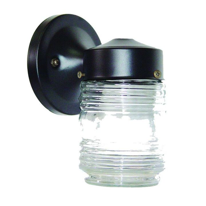 Hivvago Black Standard Jelly Jar One Light Outdoor Wall Light