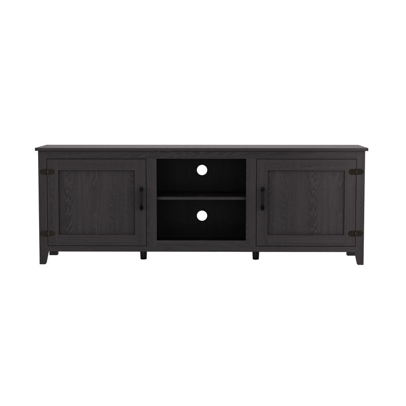 TV Stand Storage Media Console Entertainment Center, Tradition, With Doors