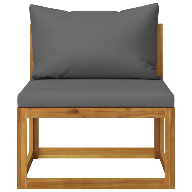 vidaXL 4 Piece Garden Lounge Set with Cushion Solid Acacia Wood