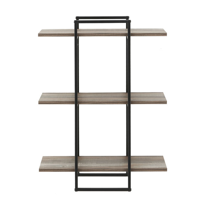 Antigua Crossed Double Rectangle 3-Tier Shelf Unit