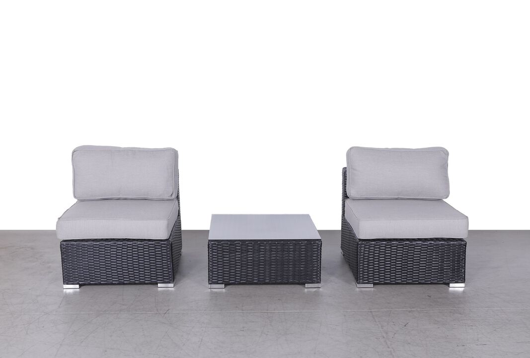 Living Source International Wicker Fully Assembled 2 - Person Seating Group with Cushions