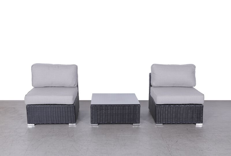 Living Source International Wicker Fully Assembled 2 - Person Seating Group with Cushions