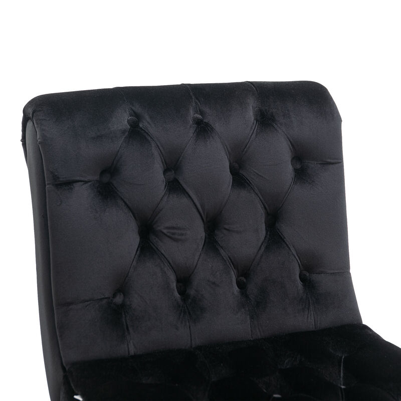 Merax Modern Velvet Armless Accent Chair