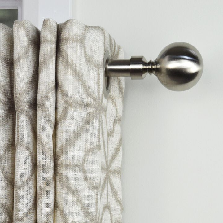 Imperial Ball Double Curtain Rod Set, Adjustable Length from 32" to 86"