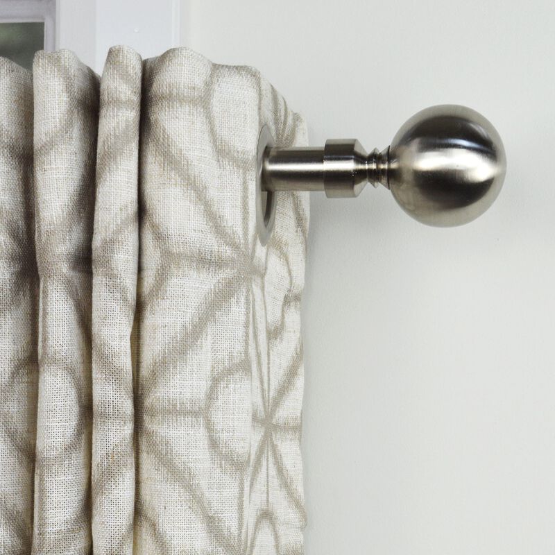 Imperial Ball Double Curtain Rod Set, Adjustable Length from 72" to 144"
