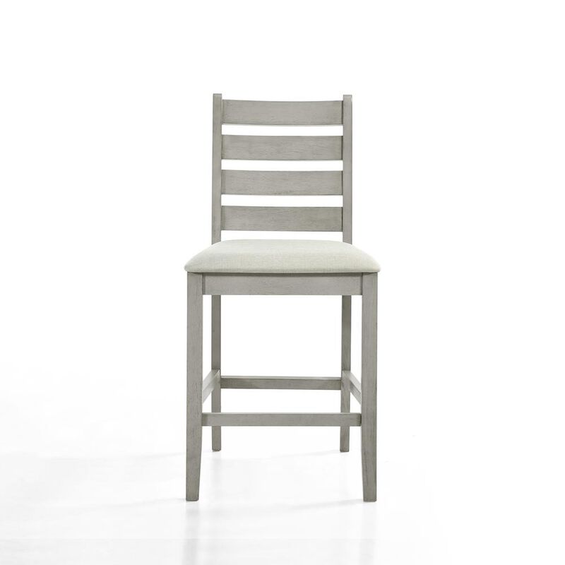 New Classic Furniture Furniture Pascal Wood Counter Chair in Driftwood (Set of 2)