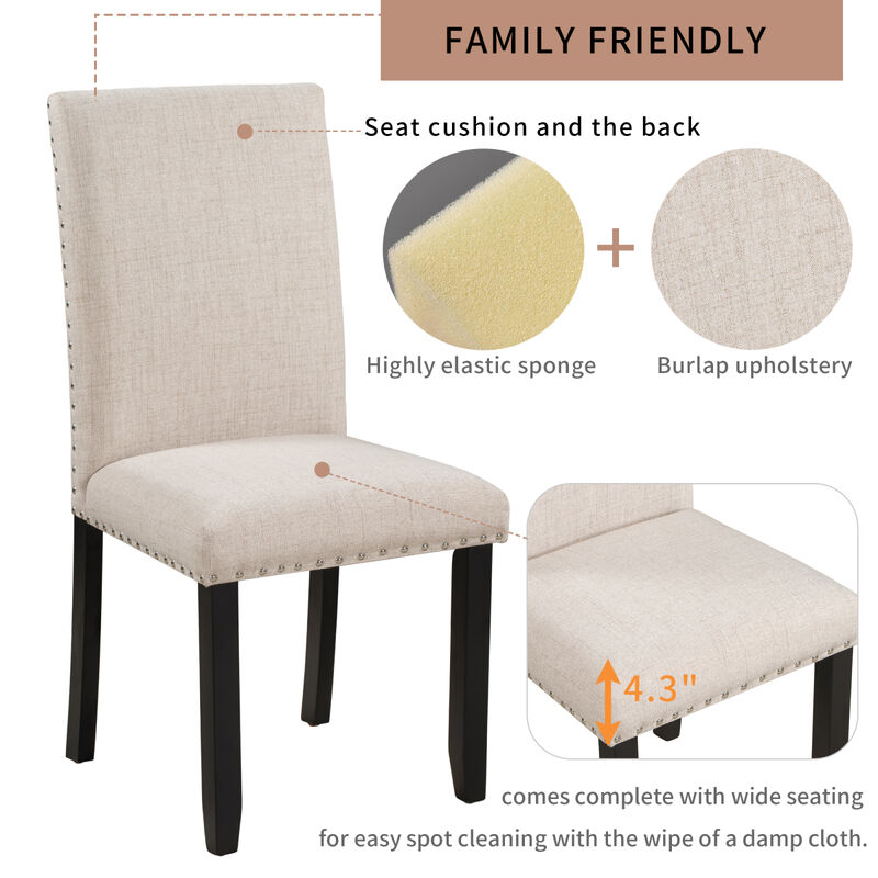 Faux Marble 5-Piece Dining Set Table With 4 Thicken Cushion Dining Chairs Home Furniture