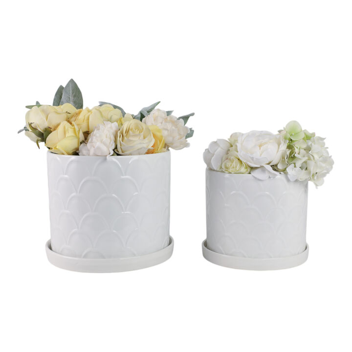 Scallop Planter Set