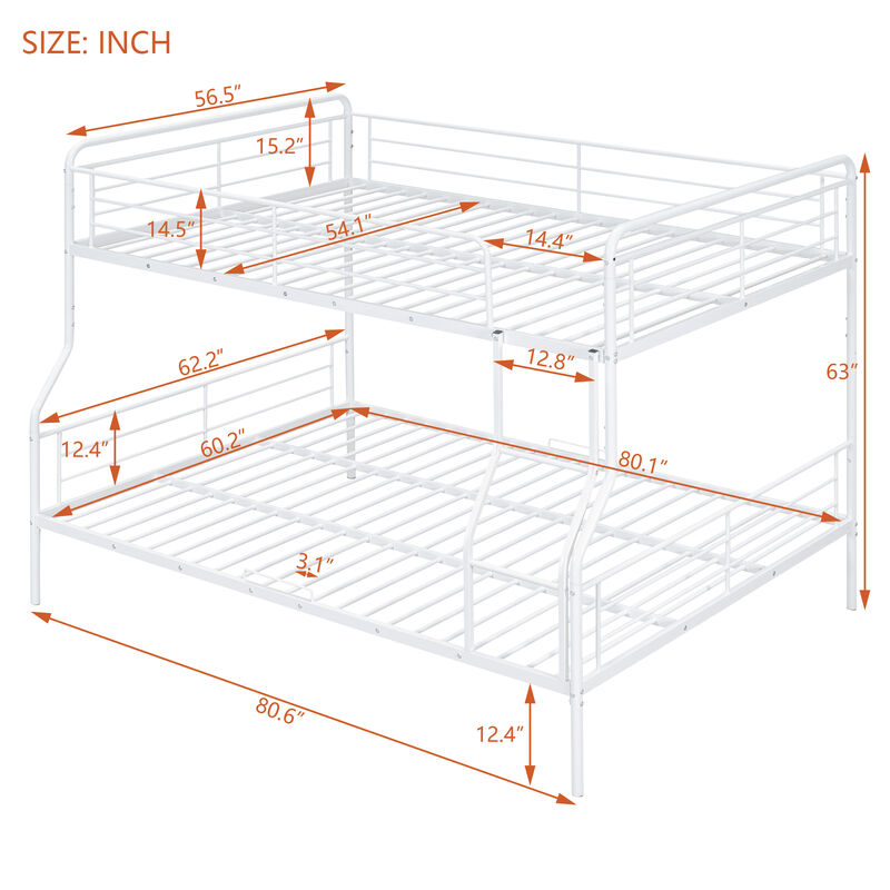 Merax Modern Metal Bunk Bed with 2 Beds
