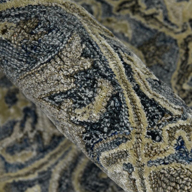 Vestige Farmhouse Oriental Hand-Tufted Denim/Gray Area Rug, 3'6" X 5'6"