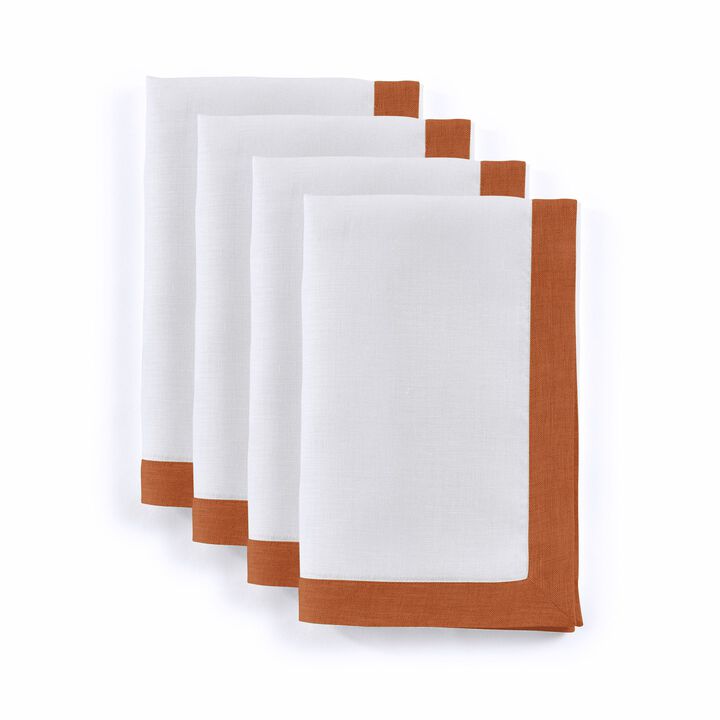 Solino Home 100% Pure Linen Cloth Napkins 20 x 20 Inch Set of 4 | Classic Dinner Napkins