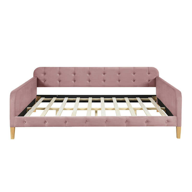 Merax Modern Upholstered Daybed with 4 Support Legs