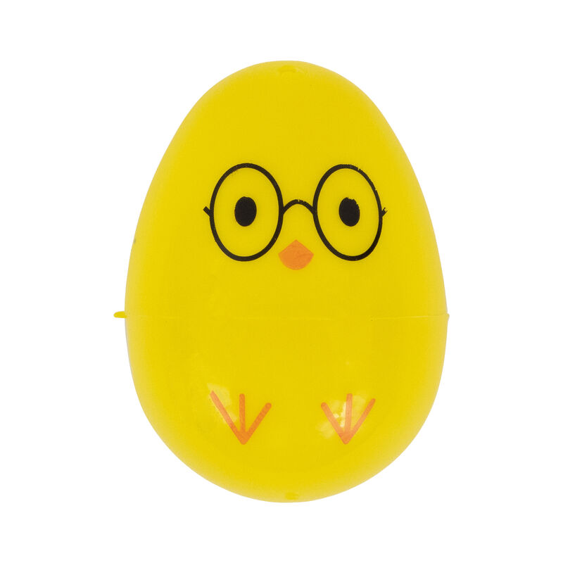 8ct Yellow Chick Wearing Glasses Fillable Easter Eggs 2.5�