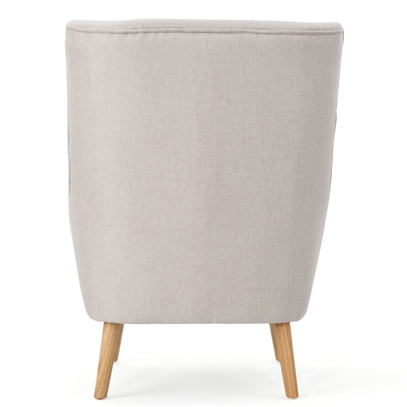 Merax Armchair Accent Chair with Wooden Legs