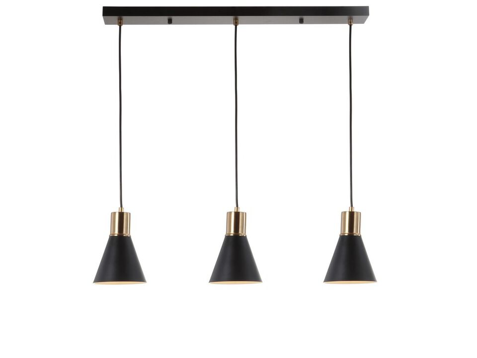 Apollo 3-Light Mid-Century Modern Iron Adjustable Linear LED Pendant