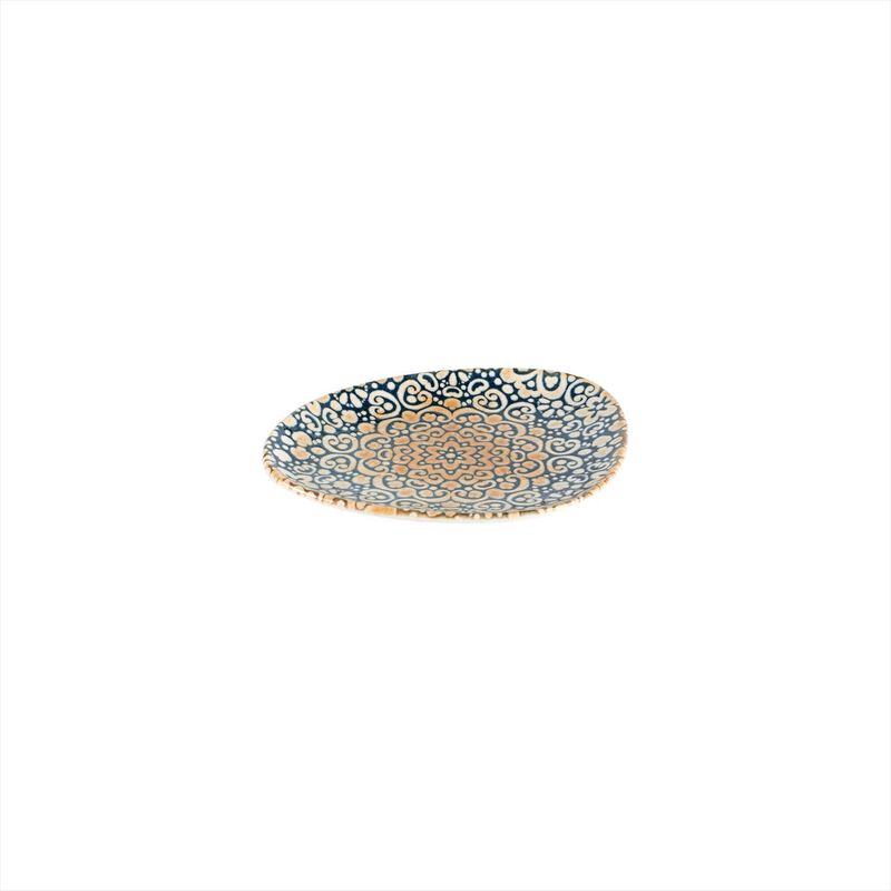 Alhambra 7.5" x 6" Organic Decorated Porcelain Plate (Set of 4)