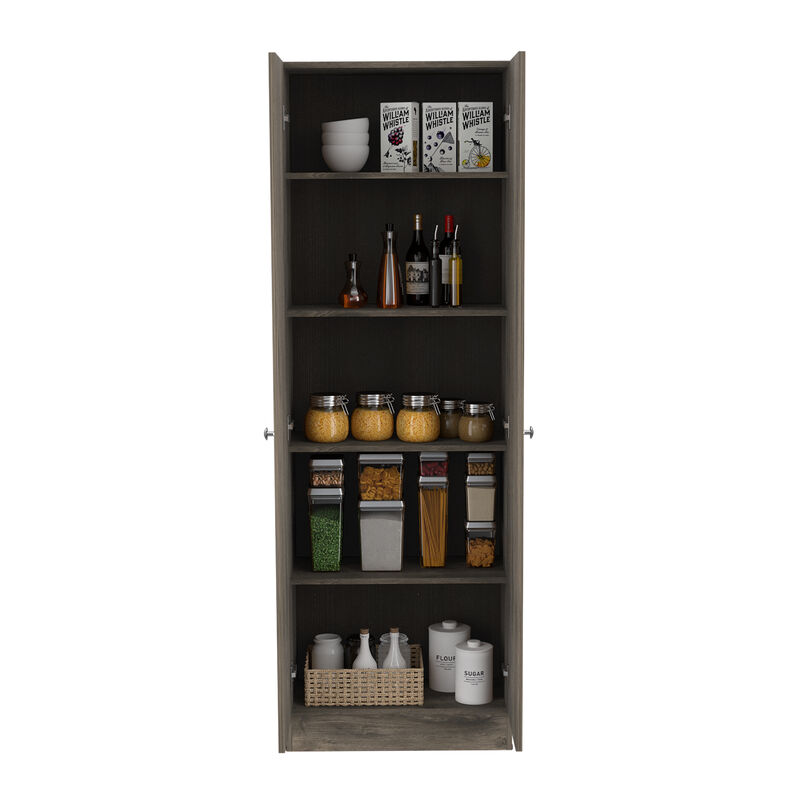 Storage Cabinet Pipestone, Kitchen, Dark Brown / Black