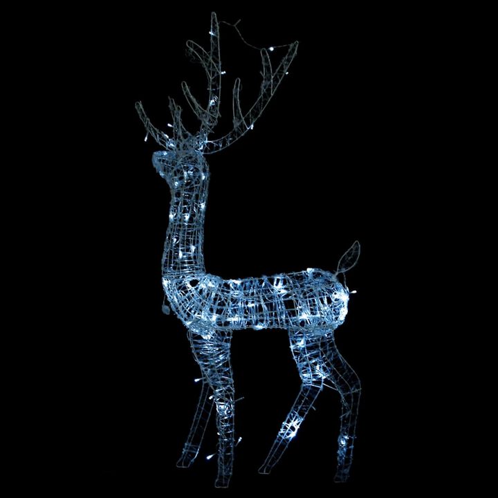 Outdoor Reindeer Christmas Decoration, 140 Cool White LED Lights - Benzara