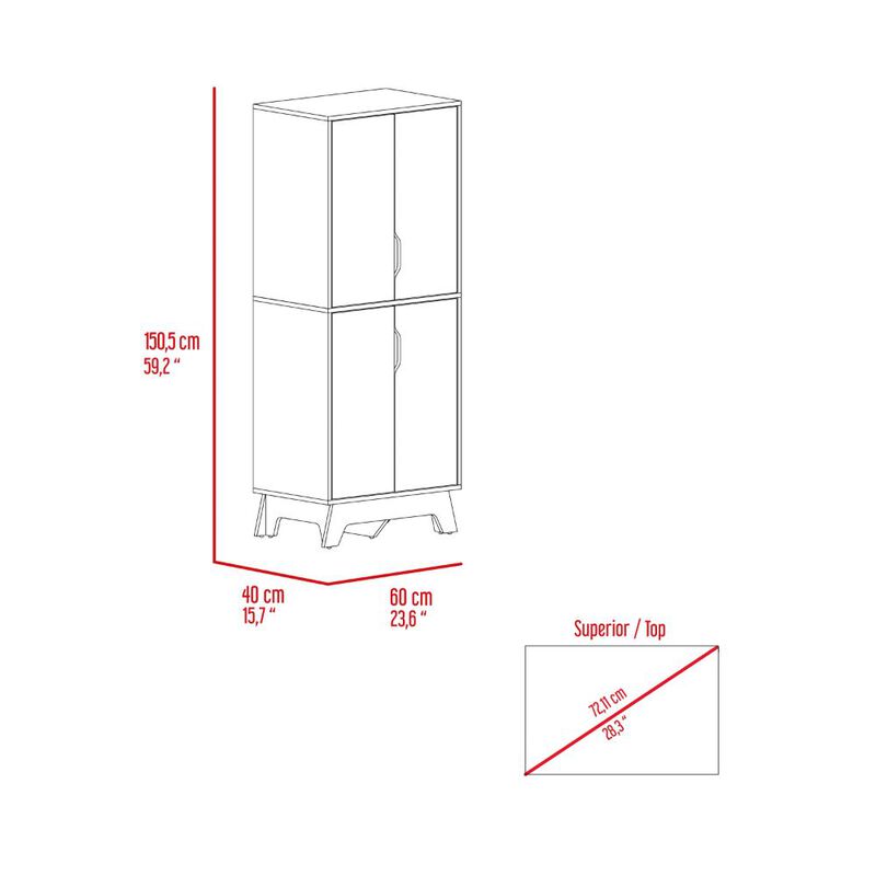 Double Kitchen Pantry Walla, Kitchen, Light Oak / White