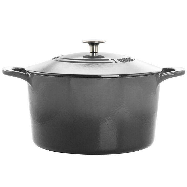Martha Stewart 7 Quart Enameled Cast Iron Dutch Oven with Lid in Gray Ombre