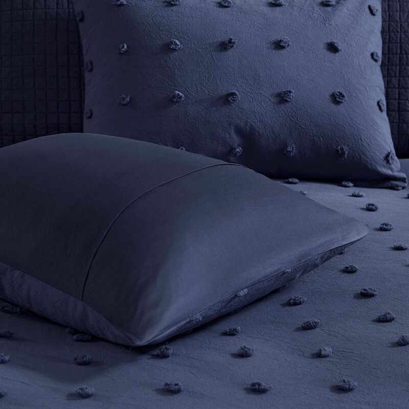 Gracie Mills Grady Elegance Defined Cotton Jacquard Comforter Set with Euro Shams and Throw Pillows