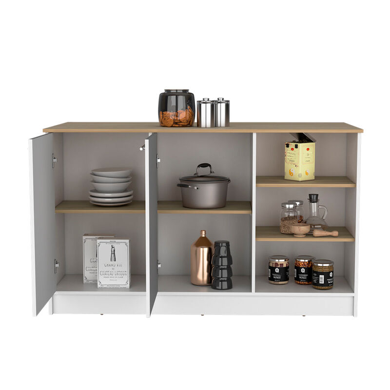 Kitchen Island Leoti, Kitchen, White