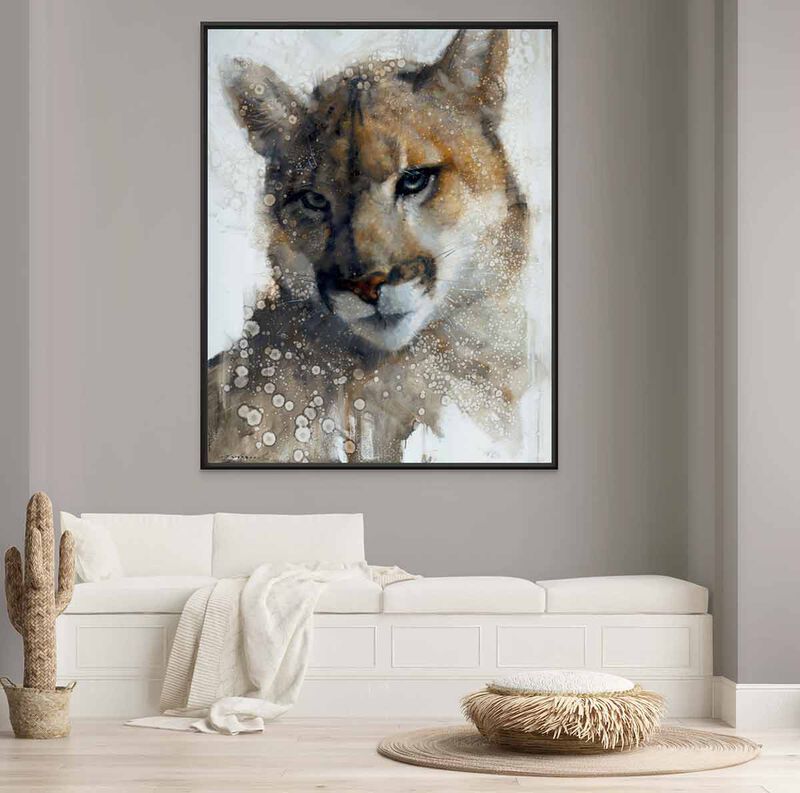 ''Glare'' - Matte Black Floating Frame